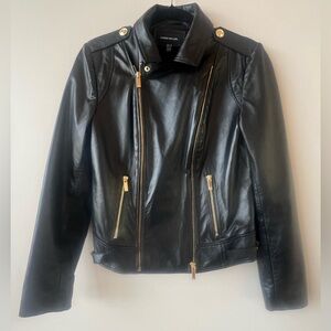 Karen Millen Black Leather moto Jacket